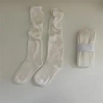 Женские носки Зимние длинные носки в японском стиле для женщин, вязаные носки до икр, теплые, эластичные, с противоскользящим захватом, для школьниц