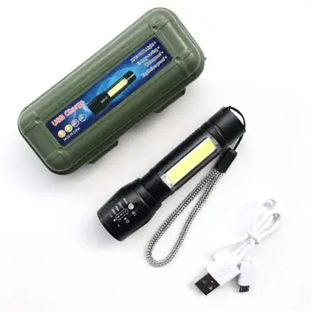 Мощный светодиодный фонарик Перезаряжаемый USB 18650 Водонепроницаемый Зум для рыбалки Охоты 100000 Люмен Тактический светодиодный фонарик