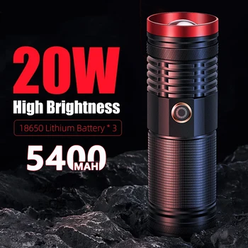 Новые мощные светодиодные тактические фонари Факел с USB зарядкой Портативные перезаряжаемые фонари Focus Удобные походные принадлежности Лазер